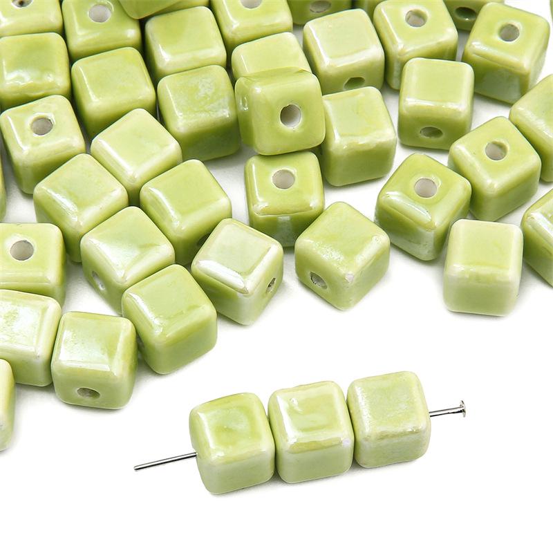 Five-Petal Flower Ceramic Beads for DIY Jewelry Making