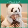 Schattige panda-knuffelmuts voor ouders en kinderen, biedt winterse warmte en oorbescherming.