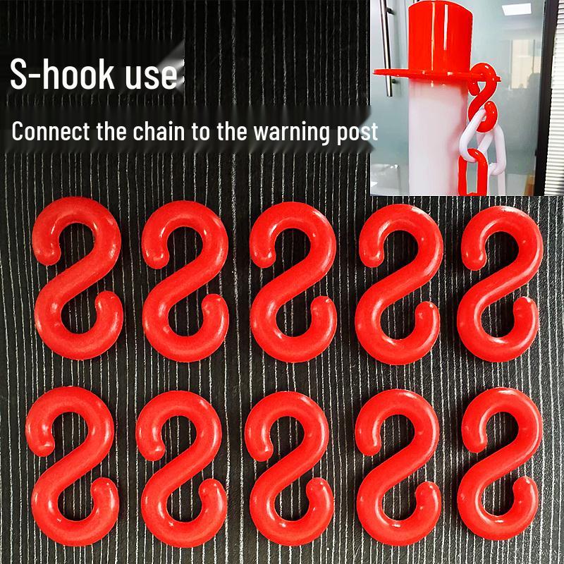 Plastic Warning Post Chain for Construction Site Fence with Isolation Barrier and Caution Tape