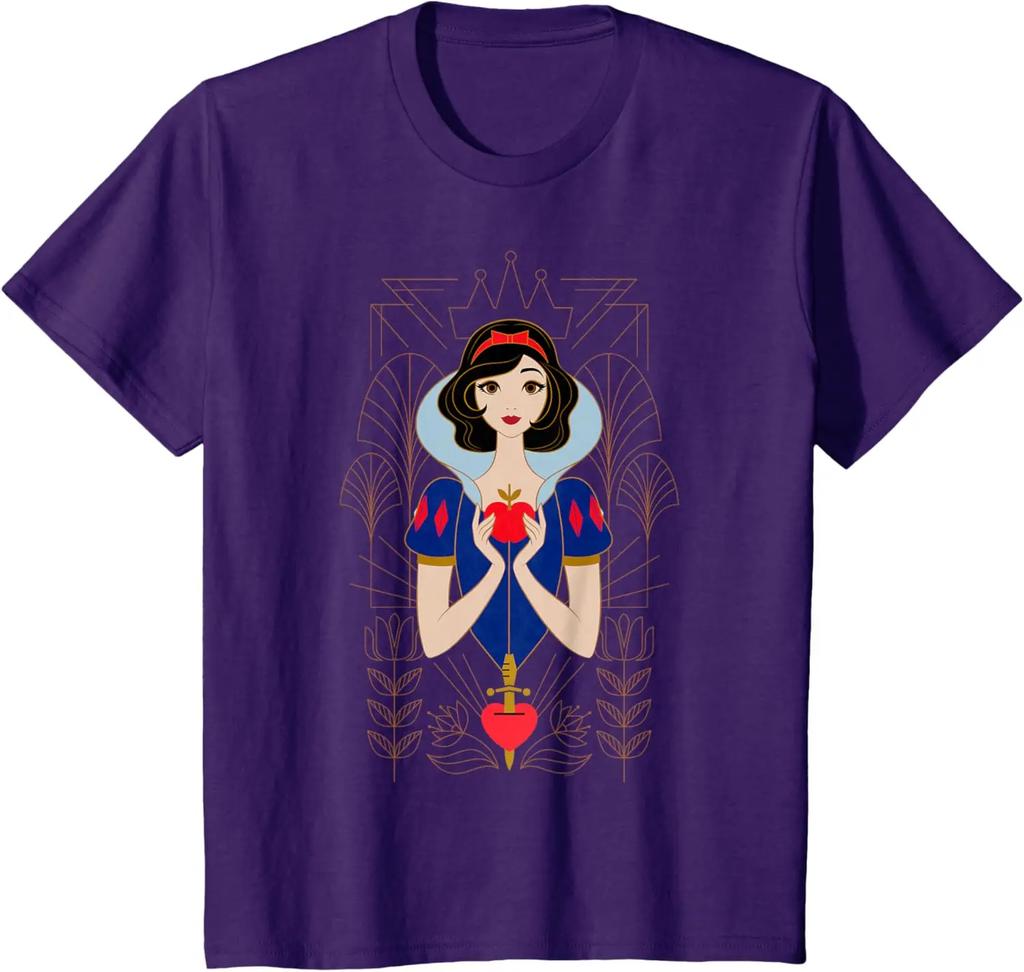 Hot Fashion Casual Princess Snow White Modern Art Deco Style T-Shirt S-4XL Four Seasons Unisex