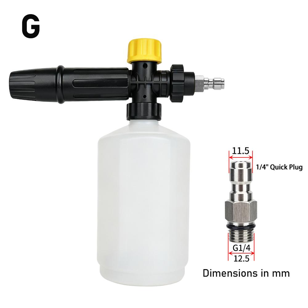 Pressure Washer Snow Foam Lance Foam Nozzle Foam Cannon Soap Gun for Ryobi Karcher Huter Makita High Pressure Cleaner