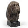 Bearded Collie, Highland Collie, Mountain Collie - Dog statue, bust on stone base, sculpture, trophy for dog show by Art-Dog brand