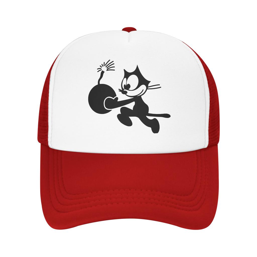 Retro Cartoon Comedy Felixed The Cat  Trucker Hats Trucker Cap Trucker Cap Adjustable Snapback Caps Mesh Baseball Caps