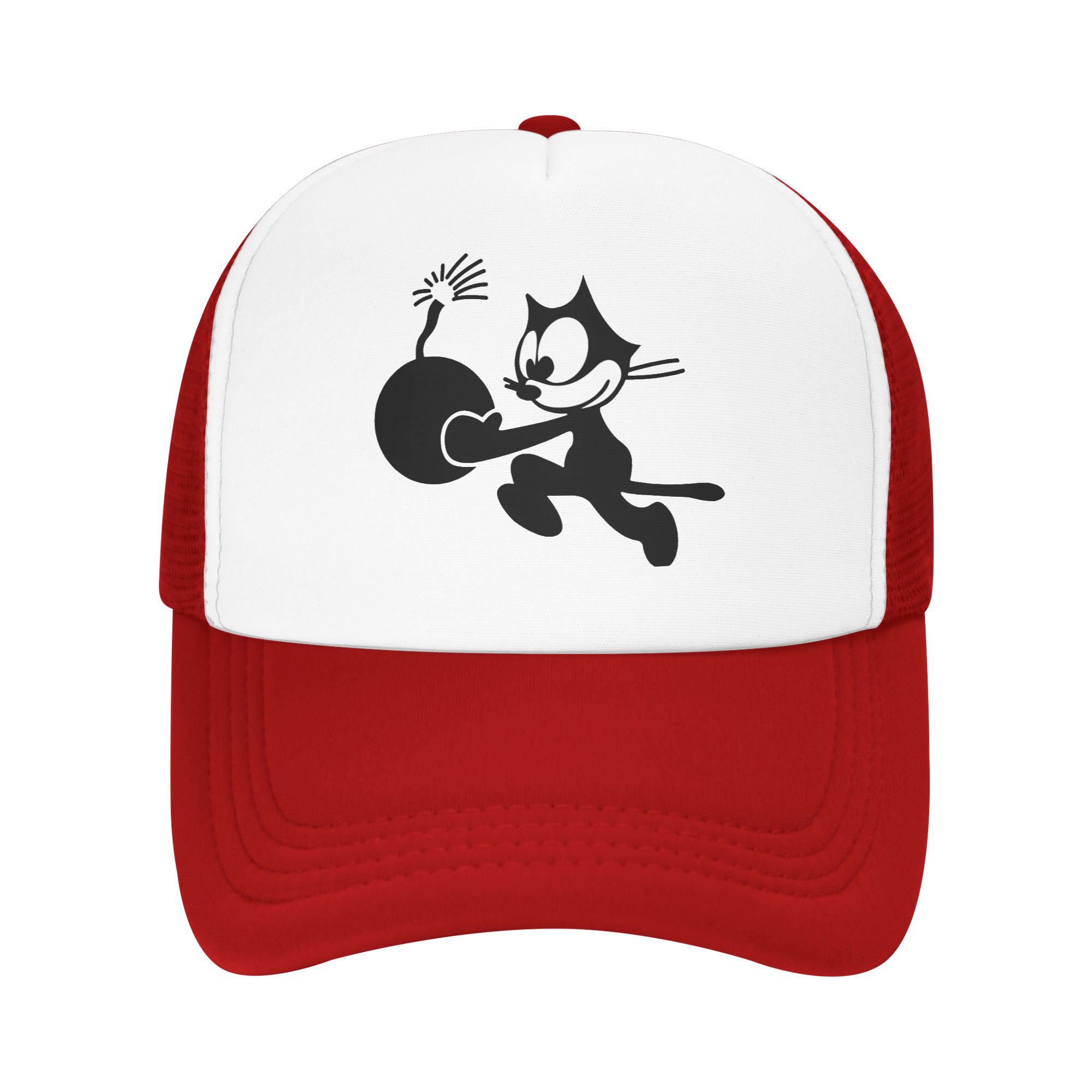 Retro Cartoon Comedy Felixed The Cat  Trucker Hats Trucker Cap Trucker Cap Adjustable Snapback Caps Mesh Baseball Caps One Size