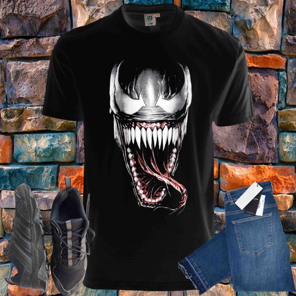 

Черная футболка с принтом Venom Fan