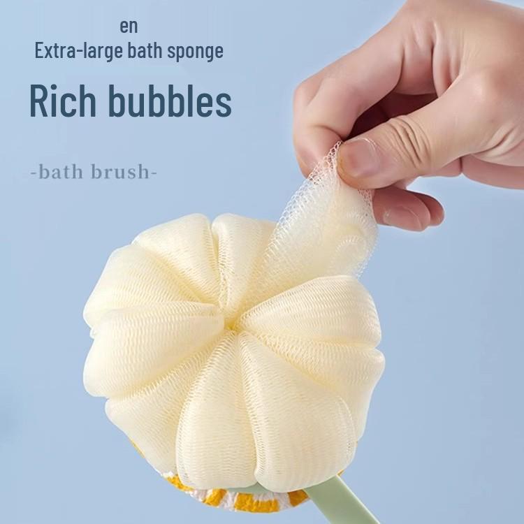 Luxuriöses Badbürsten-Set mit langem Griff und weichem Peeling-Handtuch für Frauen und Kinder