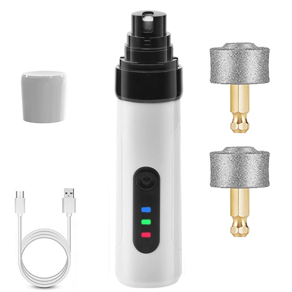 Elektrická tichá profesionální bruska na nehty Super tichý zastřihovač drápků pro domácí mazlíčky Nůžky na drápky pro kočky a psy Péče o domácí mazlíčky