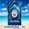 Beach Towel Custom Name Text, Quick Dry Large Towel For Beach HomeManchester City