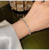 Korean Style Elegant Adjustable Zirconia Square Bracelet - Versatile, Light Luxury Hand Jewelry