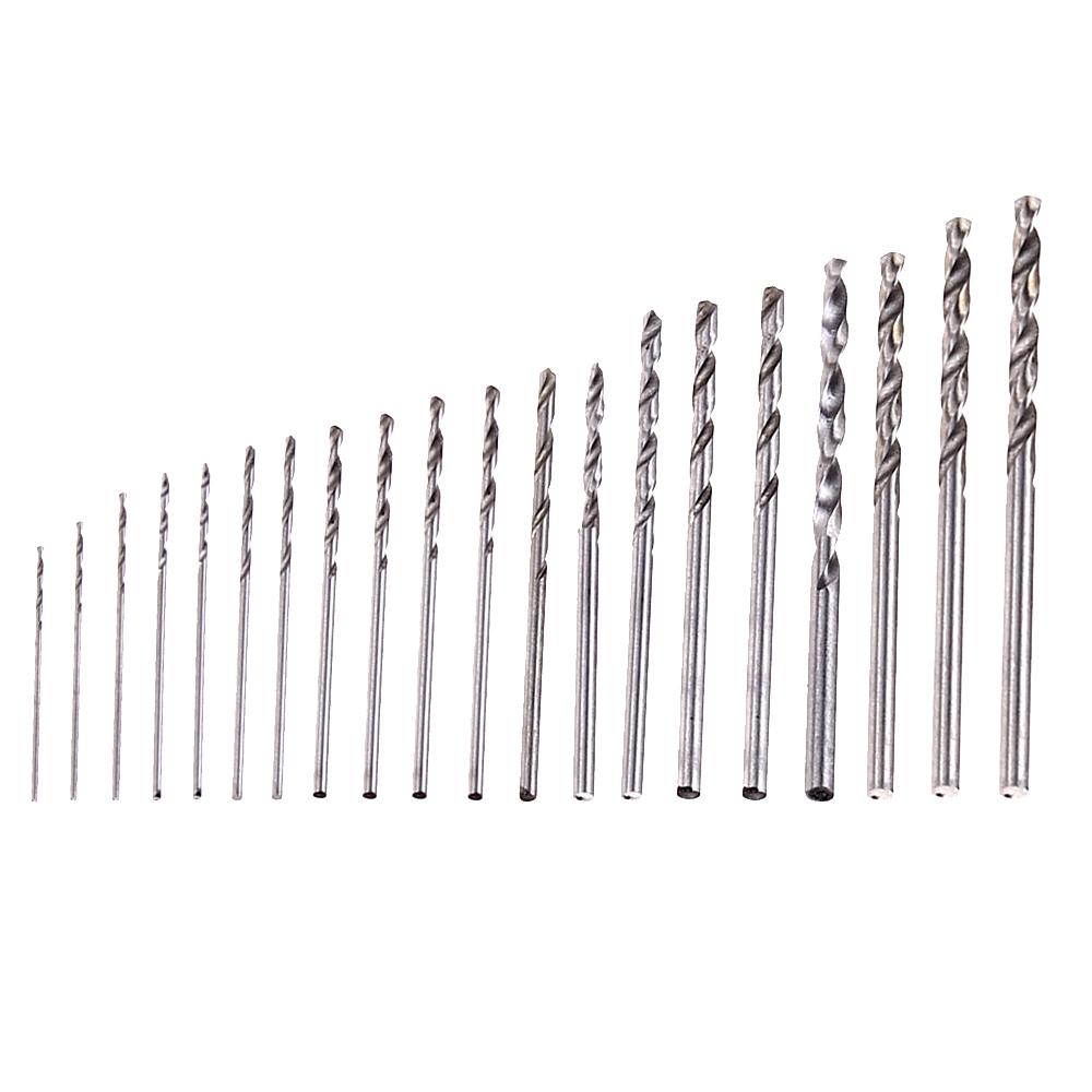 20 Pcs Mini Twist Drill Bits Precision Pin Vise Hand Drill with Twist Bits Set Hand Drill Bits Set for DIY Craft Carving