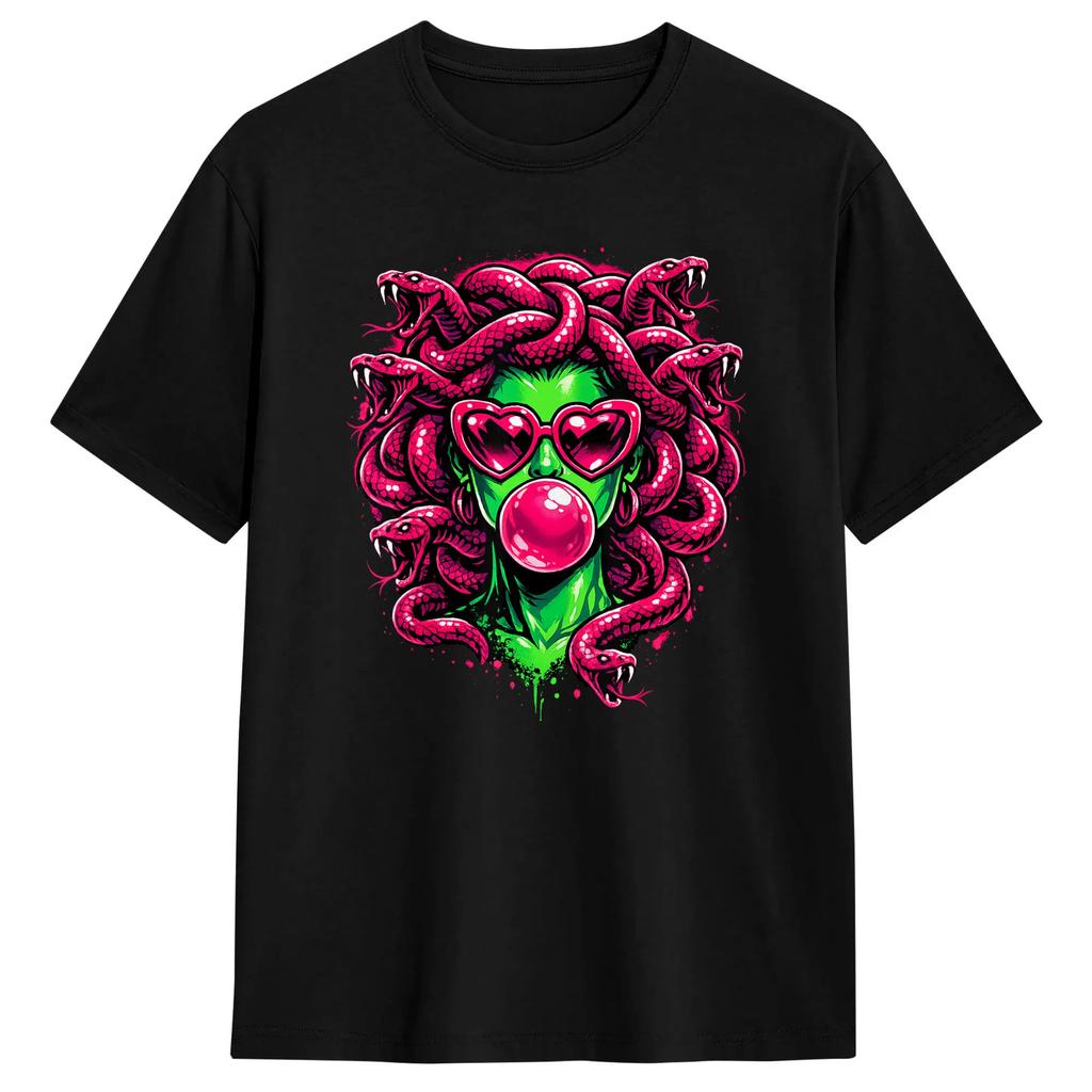 Unisex Medusa Bubblegum Sunglasses Mythological Greek Goddess T Shirts 100 Cotton Tees Summer Vintage Short Sleeve Tshirt
