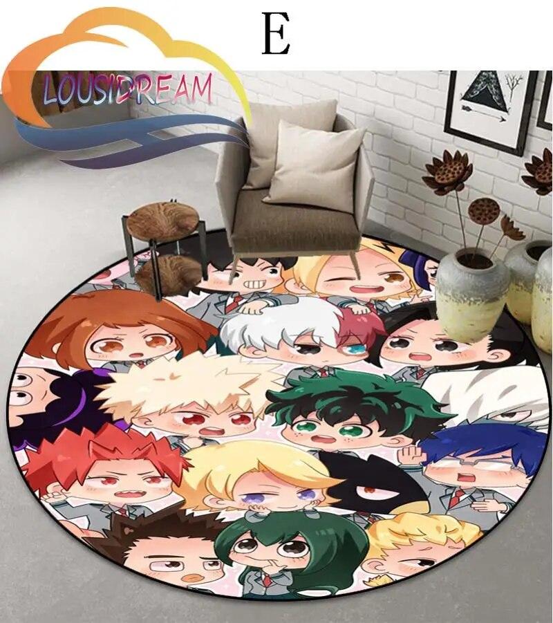 Cartoon My Hero Academia patternCarpet Round Carpet Home Decor Anti-slip  Area Rug {Customize Your Picture}