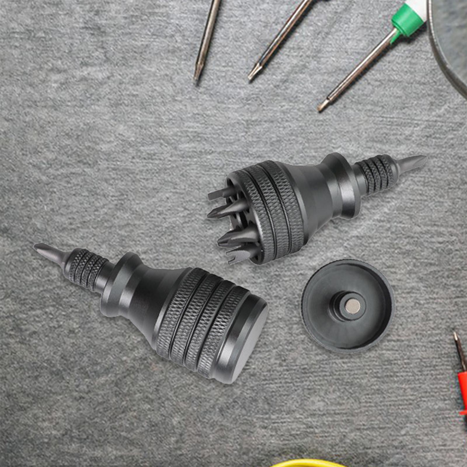 7-in-1 Palm Screwdriver Aluminum Alloy Handle Ratchet Screwdriver Magnetic Screwdriver Multi-Function EDC Tool China Mainland