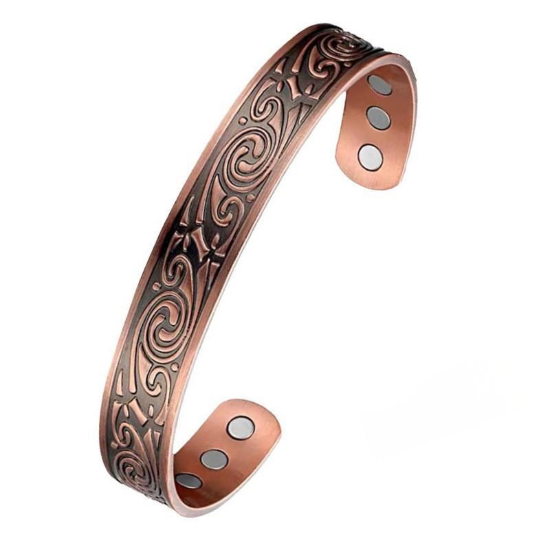 New Viking Magnetic Antique Red Copper Bracelet Popular Open Vortex
