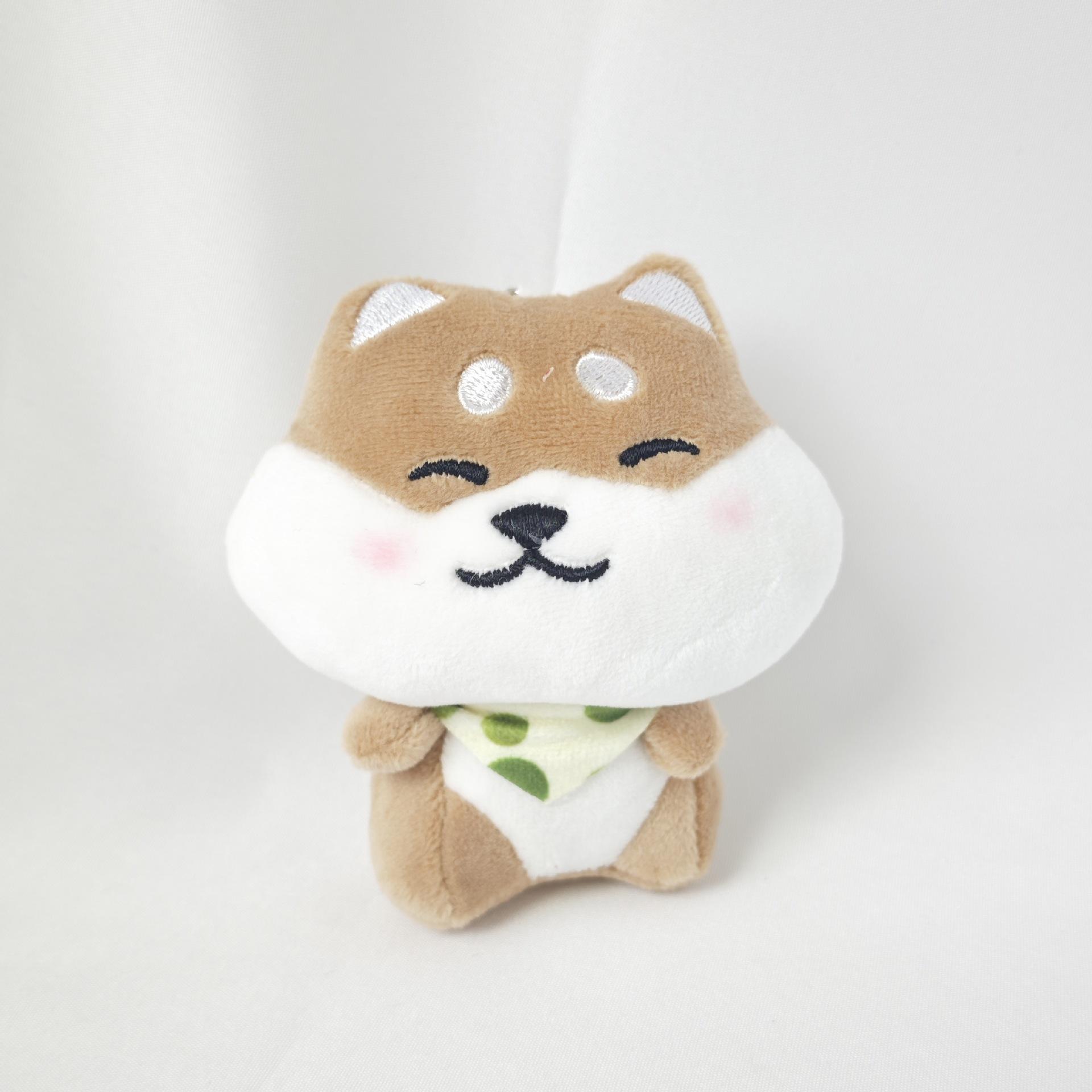 

Cute Shiba Inu Dog Plush Doll, Puppy Doll Loyal Dog Schoolbag Pendant Doll Doll 10cm світло-коричневого кольору