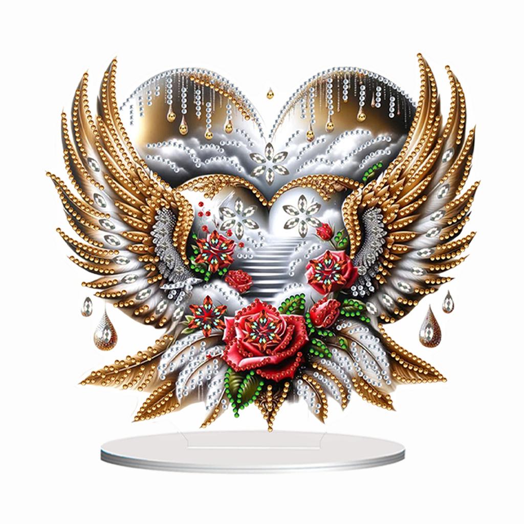 Acrylic 2D Flat DIY Double-Sided Desktop Diamond Art Kits Diamond Painting Desktop Ornaments Kit for Home Office Desktop Decor