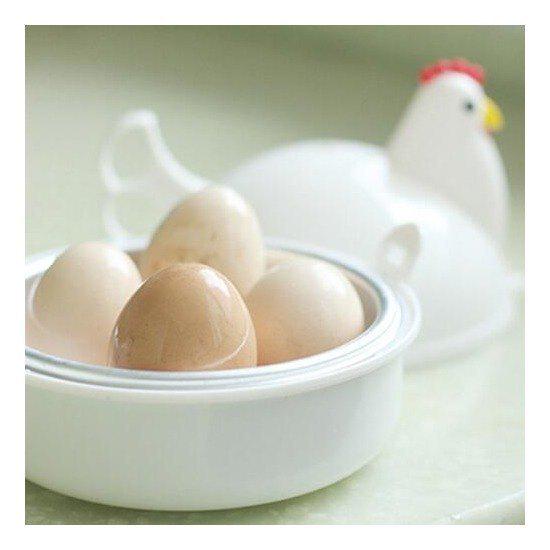 Creative Chicken Egg Steamer: Quick 4-Egg Heart-Shaped Breakfast Cooker.
