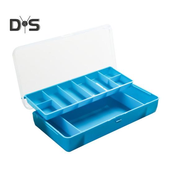 

Прозрачный ящик для рыболовных приманок, двухслойный, с несколькими отделениями, портативный, водонепроницаемый, прочный, для хранения искусственных рыболовных приманок и аксессуаров синий