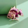 Trendy Rhinestone Fish Brooches For Women Unisex Animal Pins Casual Party Jewelry Accessories Gifts Clothing Decoration