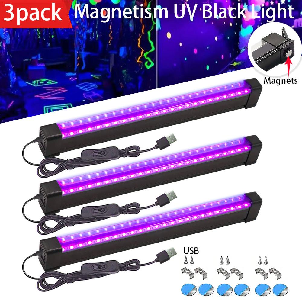 LED UV USB Blacklight 395NM Portable Violet Fluorescent Lamp for Bar KTV Stage 32CM LED Purple Light Tube