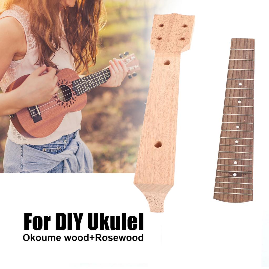Manico Ukulele Legno Okoume Tastiera Palissandro Accessori Strumento Musicale(23in )