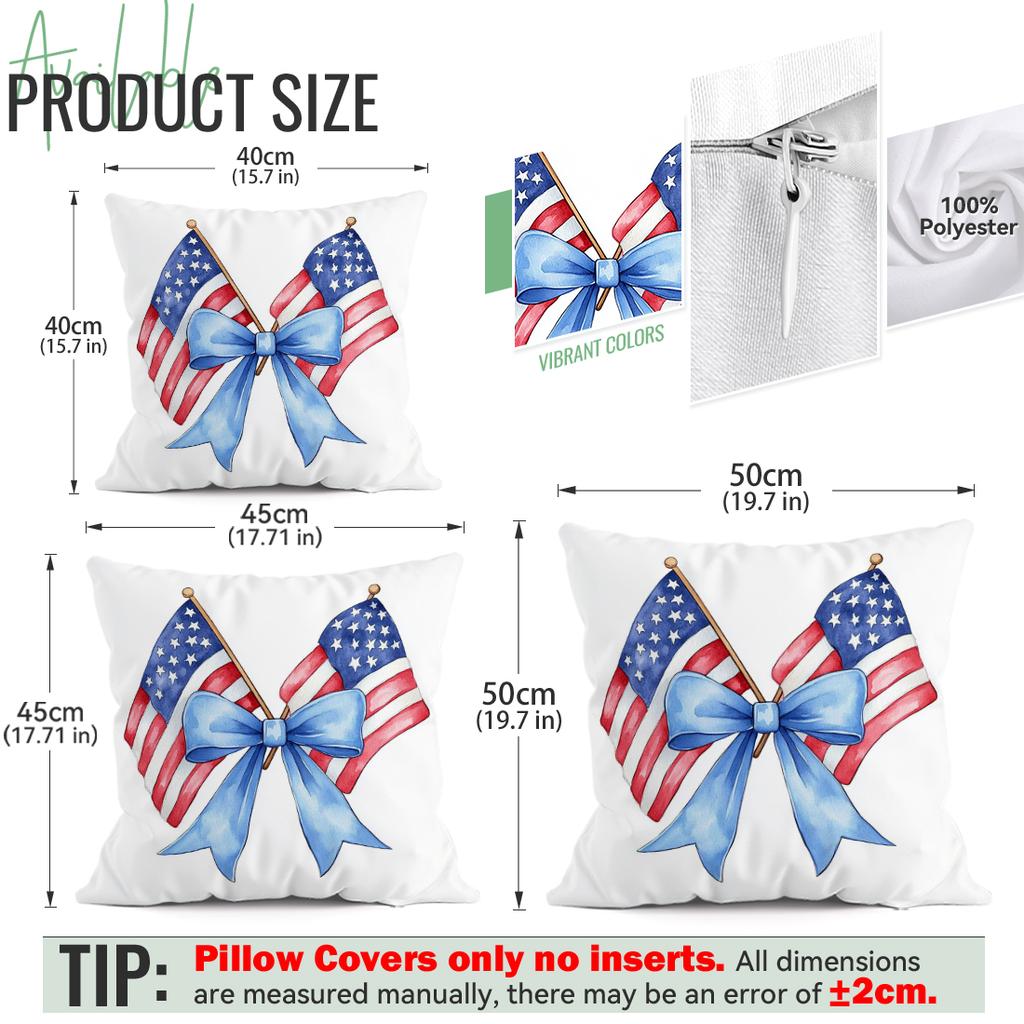 4pcs/set Independence Day Cushions Pillowcase Polyester Cushion Cover Throw Pillow Pillowcover Home Car Sofa Decor