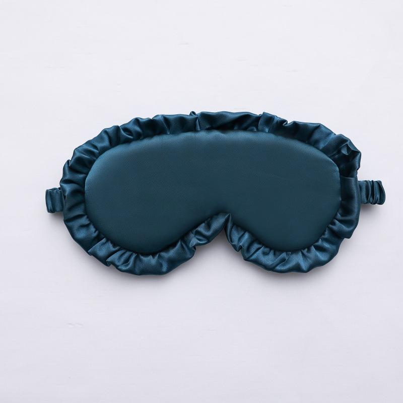 Silk Ruffle Sleep Eye Mask Eye Protection Travel Soft Sleeping Shading Eye Covers Multicolor Eye Patches For Woman Man