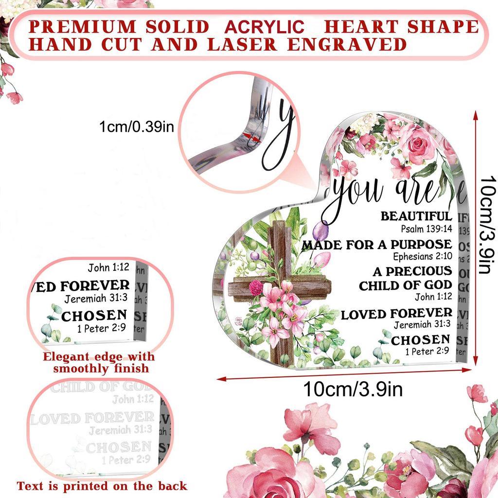 1 pezzo Regali per Donne, Regali Ispirazionali, Pesa-carte Souvenir, Decorazioni per Stanza di Preghiera - Ornamento da Tavolo in Acrilico, Decorazione delle Quattro Stagioni