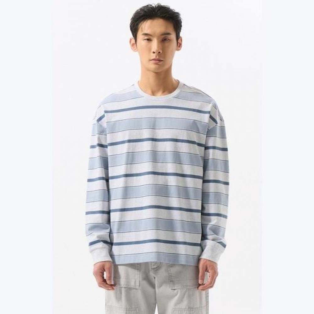 CusTomellow Unisex Grey STripe Long Sleeve T shirT cwTas25215gyx Grey/95