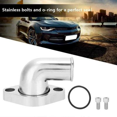 90° Schwenkbar Poliert Wasserhals Thermostatgehäuse Für SBC Chevy 327 350 396 454