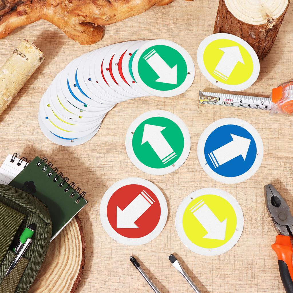 24 Pcs Trail Markers Reflective Trail Signs Many Colors For Hunting Hiking Camping Walking Outdoor