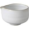 World Create Handmade Katakuchi Matcha Bowl, Milky, Size: Approx. W12.5 D11 H7.5 16321