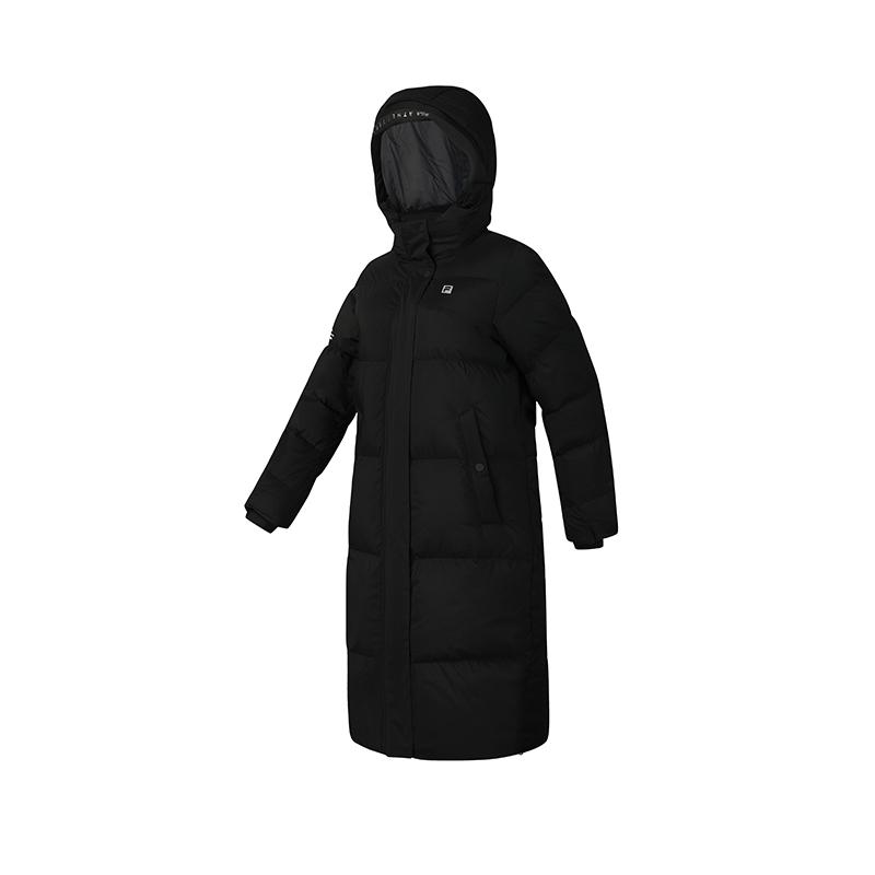 Fila Athletics Fitness Long Warm Comfortable Down Jacket Women Outerwear Deep-Black A51W441902FBK
