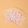 100Pcs Adhesive Treats Packaging Seal Bags Heart Decorated Clear Packaging Bags for Jewelry and Cookie Presentation