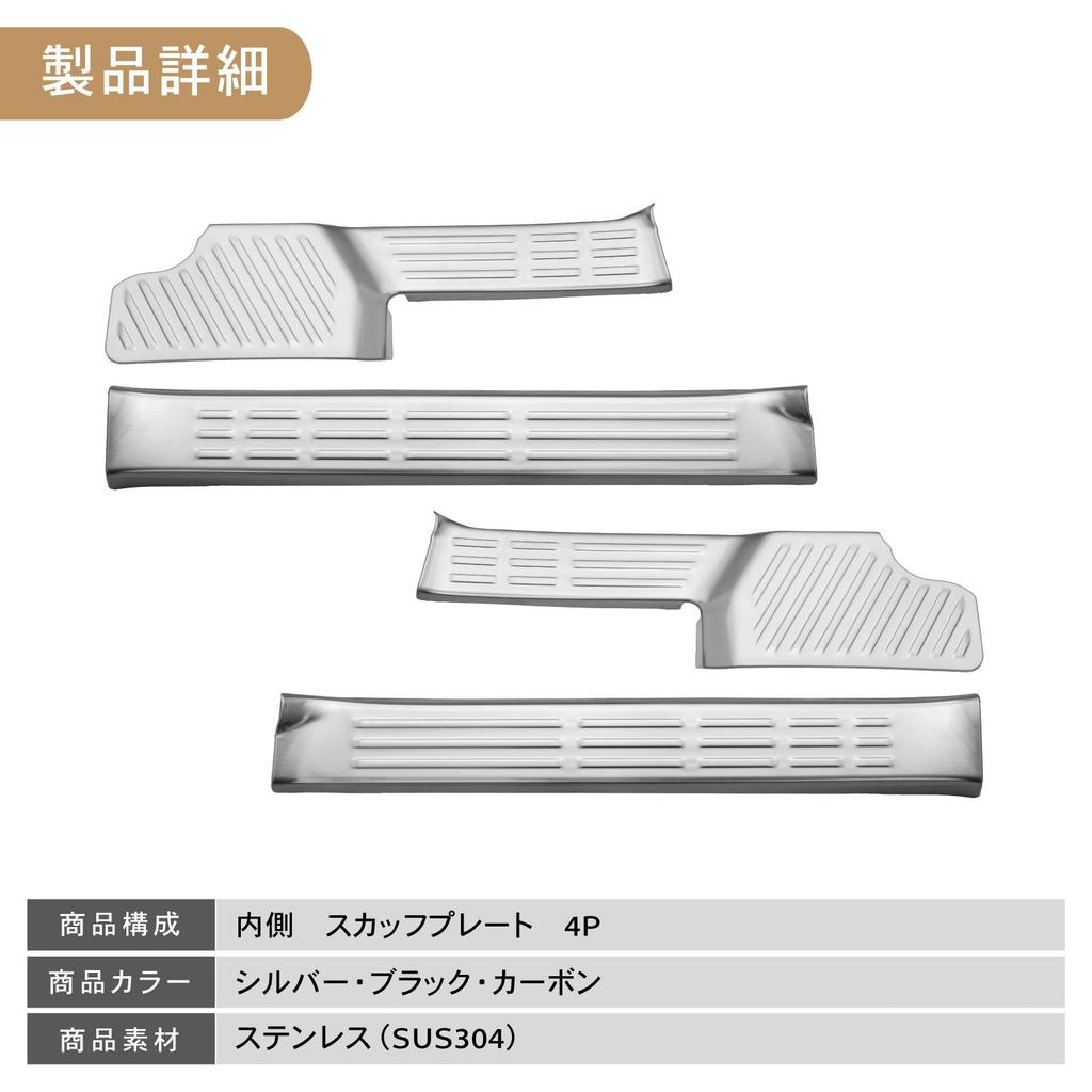 Mechanic Land Cruiser 250 Scuff Side Door for Scratch LAND CRUISER [Automotive Supervised] Plate, Step, Inside, GX, ZX, VX, GDJ250, TRJ250, Interior,