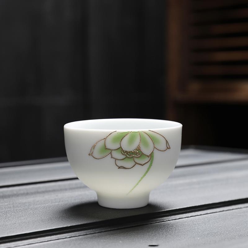 Ceramic Single Cup Coffeeware Teaware Kung Fu Tea Accessories Cups Kitchen Dining Bar Home Garden
