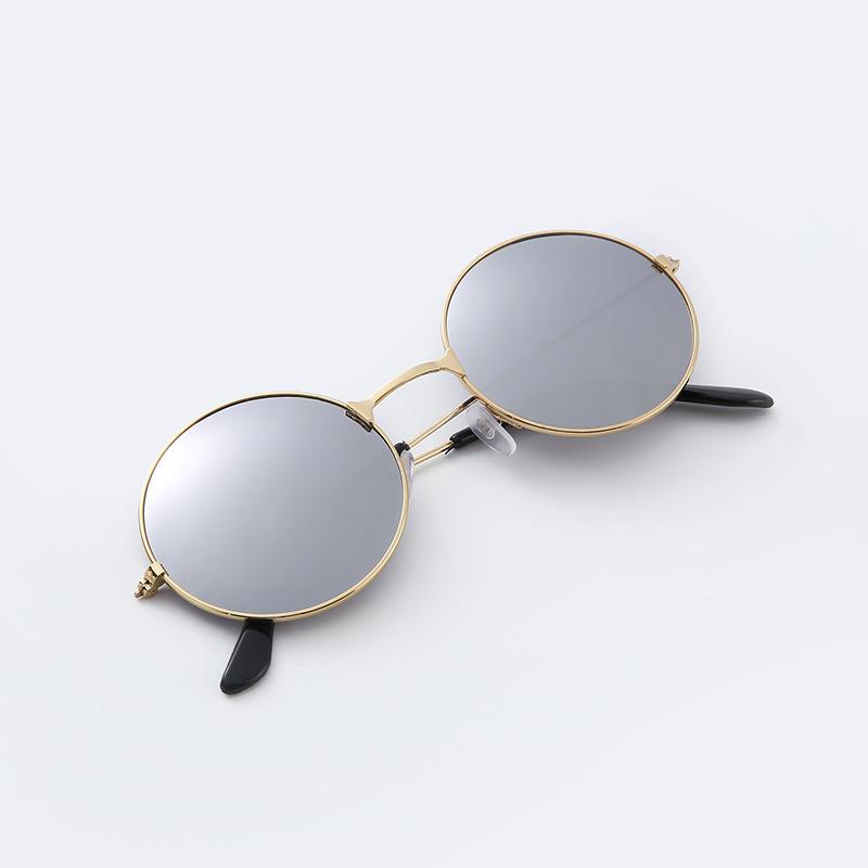 7001 Coated Round Frame Prince Glasses, Colorful Round Frame Sunshades, Metal Color Sunglasses Sunglasses