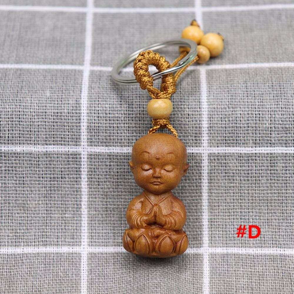 Success Buddhism Buddha Guanyin Engraving Bag Pendant Keychain Keyfob Car Accessories Key Ring