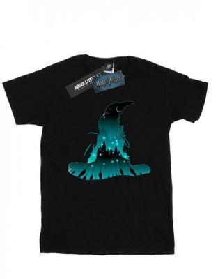 Womens/Ladies Hogwarts Silhouette Cotton Boyfriend T-Shirt