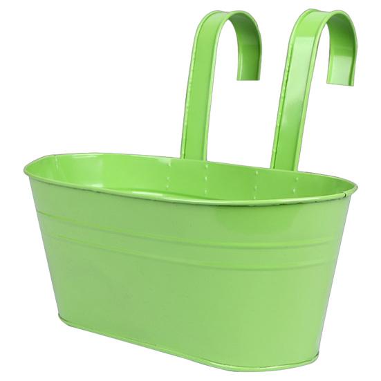 Portafiori da Interno ed Esterno Fioriera Sospesa in Metallo, Vaso da Fiori con Fori di Drenaggio, Ganci Staccabili, Contenitori a Gancio per Ringhiera del Balcone per Recinzione del Giardino