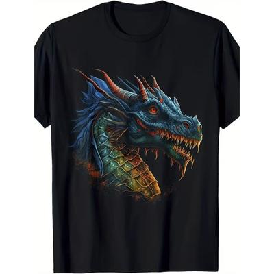 Retro Heren T-shirt met 3D Grafische Print - Perfect voor Dagelijks Gebruik en Vakantie