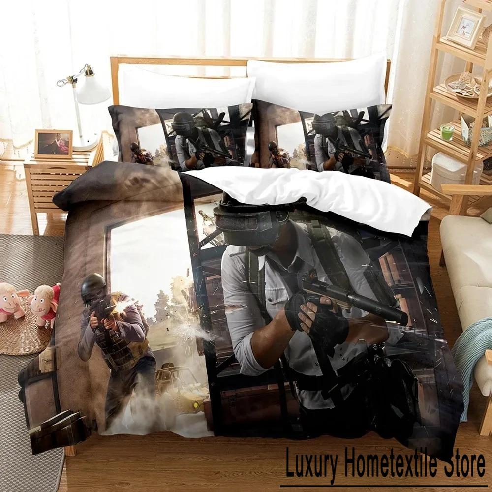 3D Print Game Battlegrounds PUBG Bedding Set Boys Girls Twin Queen Size Duvet Cover Pillowcase Bed Boys Adult Home Textileextile
