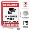 4 Packs VidéO Surveillance DéFense D'Entrer Sign Pancarte Video Surveillance Signs 10""X 7"" No Trespassing Reflective Warning S