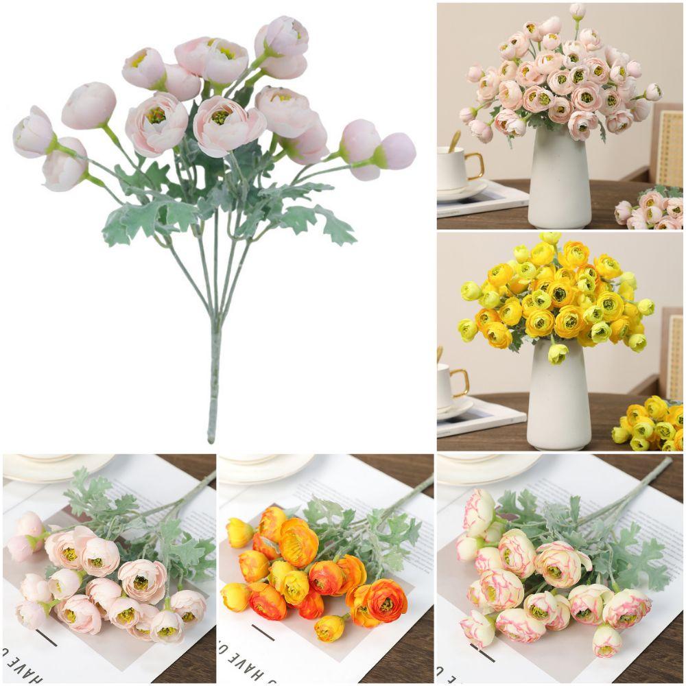 Multicolor Simulation Camellia Flower 15 Heads Faux Flower  Wedding Ornament