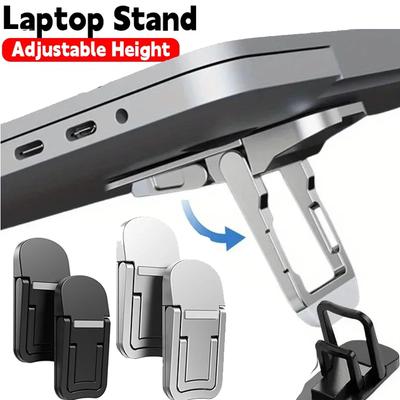 2/4pc Adjustable Foldable Laptop Stand Mini Computer Keyboard Riser with 2 Adjustable Angles Invisible Plastic Notebook Support