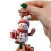 Christmas Tree Hanging Ornament Santa Snowman Car Decor 2D Flat Cartoon Style Festive Home Decoration Holiday Party Supplies