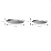 Nordic Light Luxury Round Stainless Steel Tray Fruit Dish Coffee Tea Wine Set Storage Tray Serving Plate Living Room Organizer