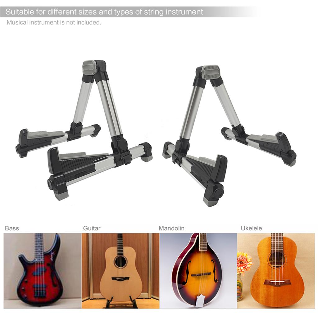 AROMA AGS 08 Folding Adjustable Universal String Instrument Guitar Stand Aluminum Alloy A Frame for Banjo Acoustic