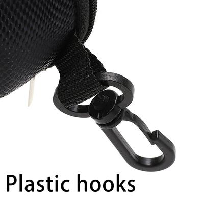 Portable Eva Glasses Case With Carabiner Hook Black Sunglasses Hard Case Zipper Eyeglasses Protector Box Holder