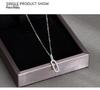Banyan Tree S925 Silver Geometric Paperclip Necklace with Sparkling Diamond